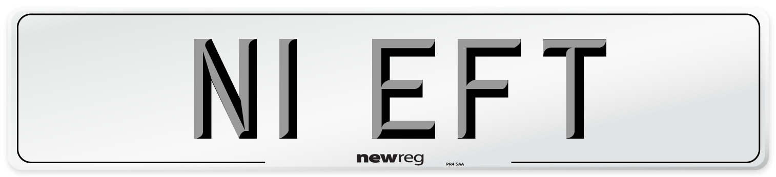 N1 EFT Number Plate from New Reg